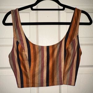 retro striped crop top